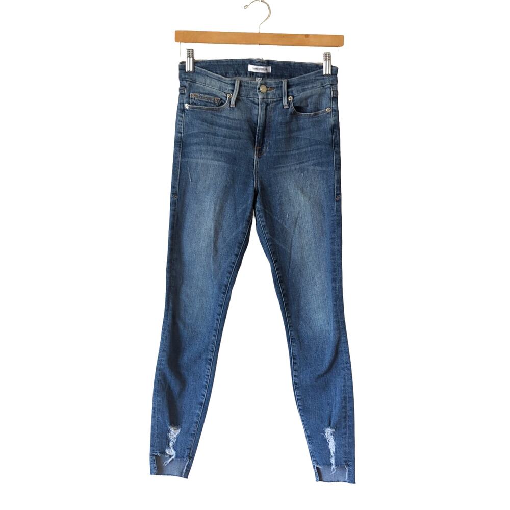 Good American Womens Jeans Good‎ Legs 2 26 Skinny Distressed High Waisted Medium
